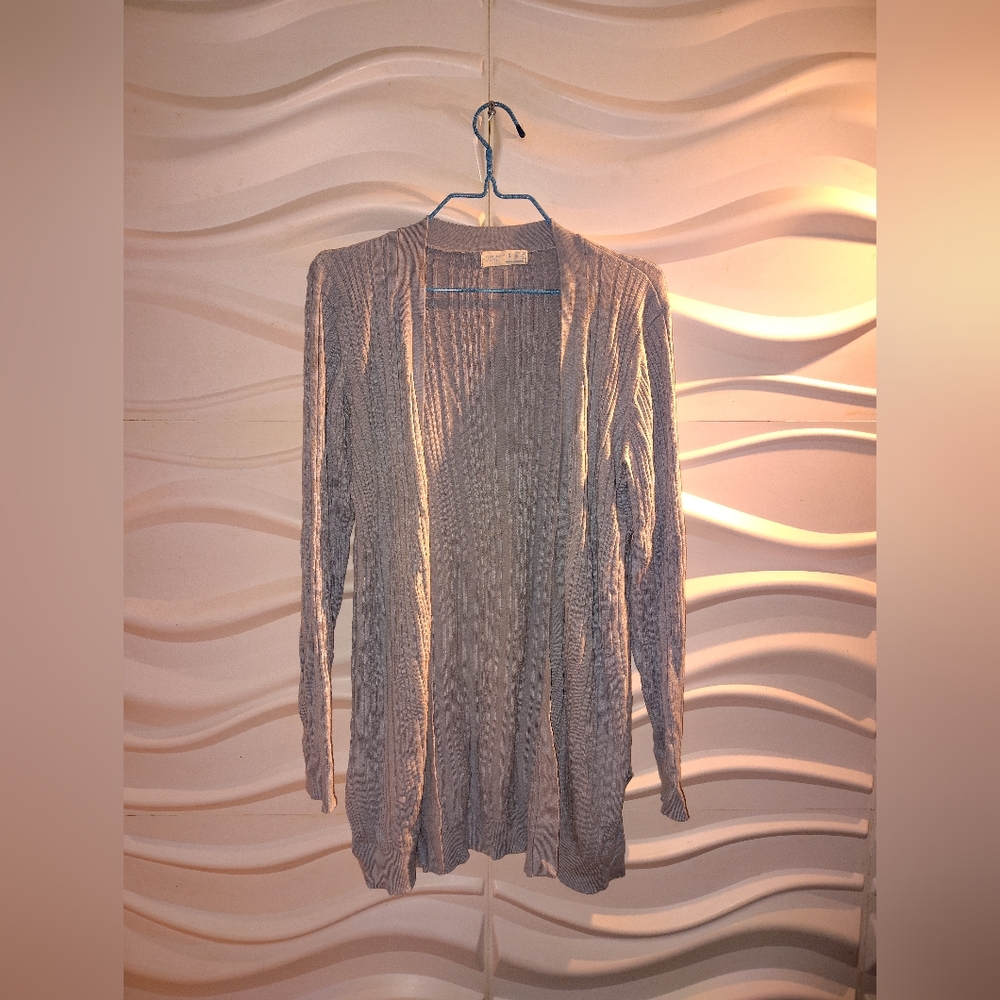 Pre-owned Primark Long Sleeve Cardigan Light Blue Size Small